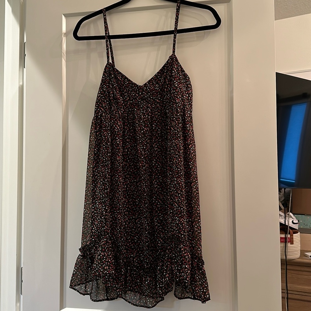 Black floral dress